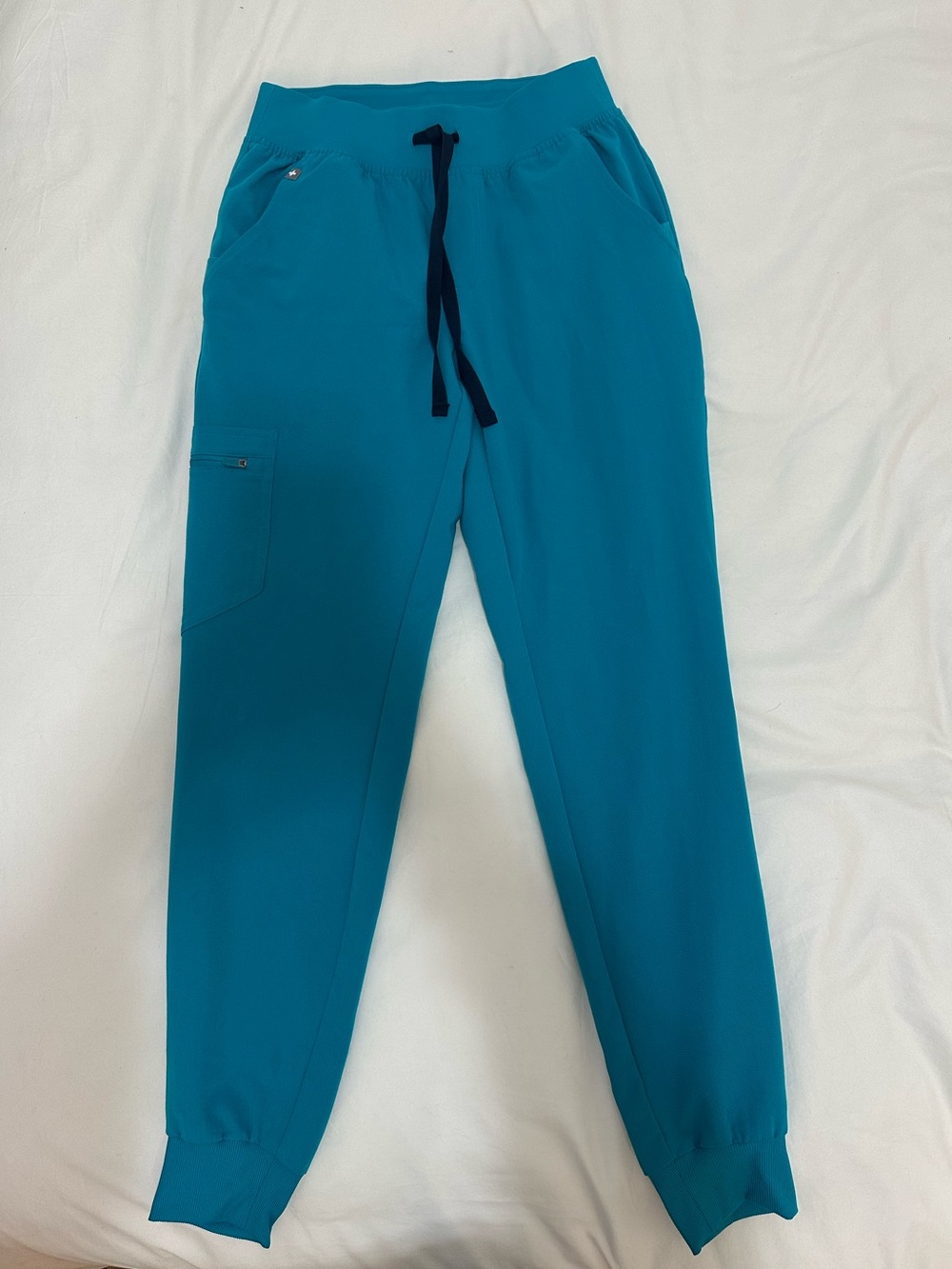 Figs teal jogger scrub pants XXS